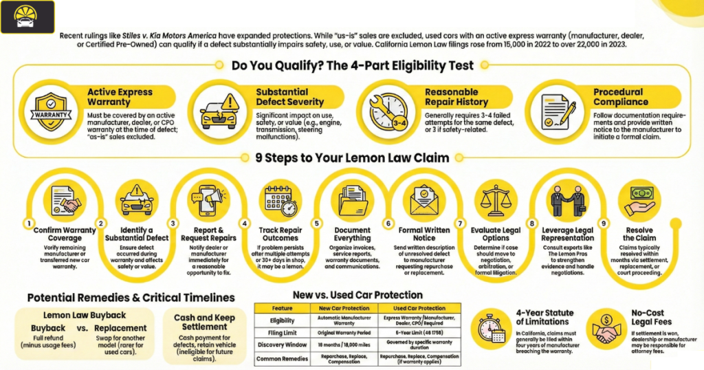 California Lemon Law Used Car Ruling: What Changed in 2026