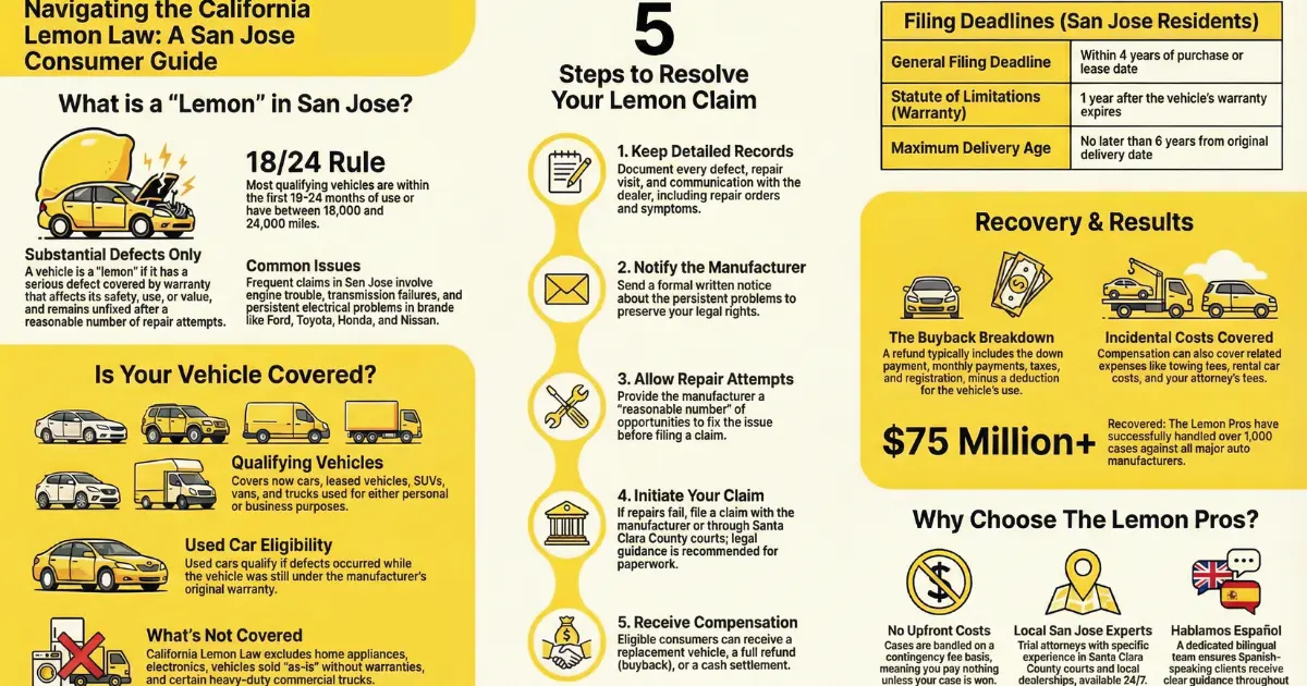 Lemon Law Lawyers in San Jose